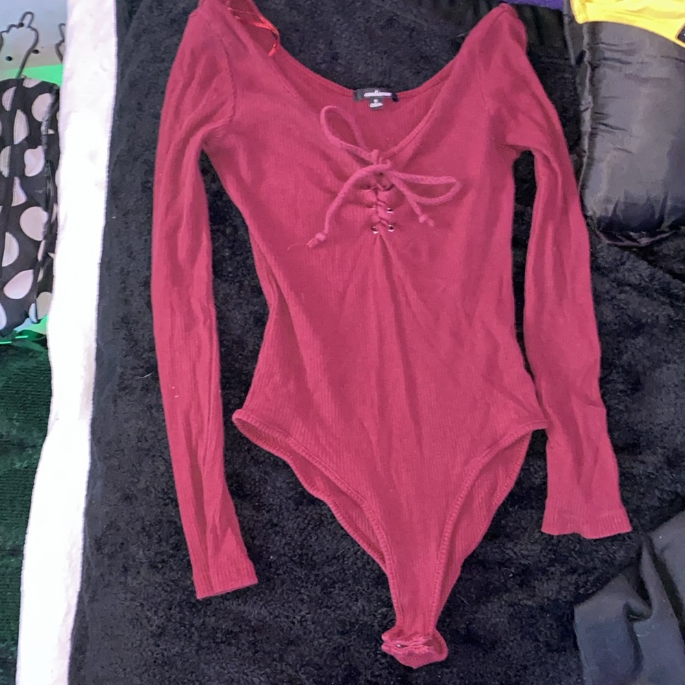 Maroon ambiance bodysuit size small